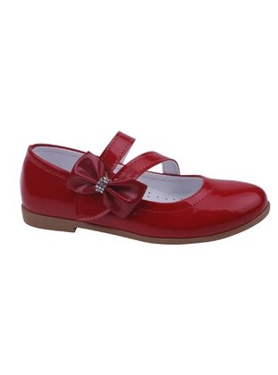 Red - Flat Shoes - Papuç Sepeti