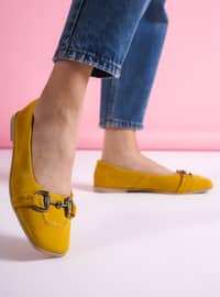 Yellow - Flat - Flat Shoes