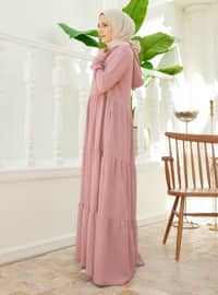 Powder Pink - - Unlined - Modest Dress