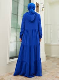Saxe Blue - - Unlined - Modest Dress