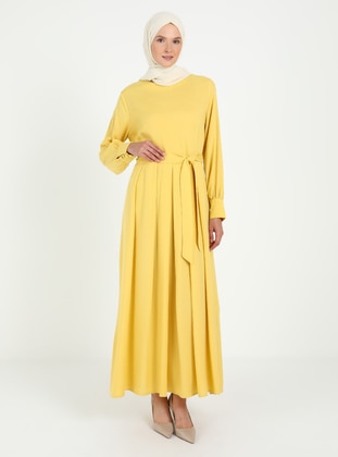 Yellow - Modest Dress - Tavin