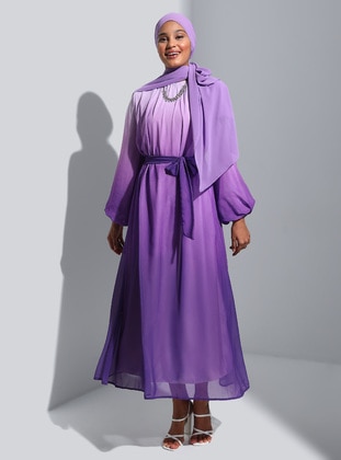 Lilac - Modest Evening Dress - Refka