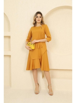 Yellow - Modest Dress - Maymara