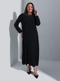 Black - Plus Size Evening Dress