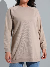 Stone Color - Plus Size Sweatshirts