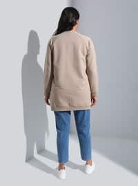 Stone Color - Plus Size Sweatshirts