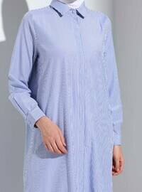 Navy Blue Striped - Tunic