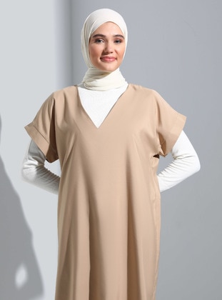 Brown - Modest Dress - Refka