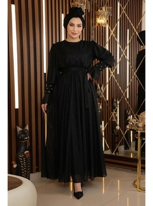 Black - Modest Evening Dress - MISSVALLE