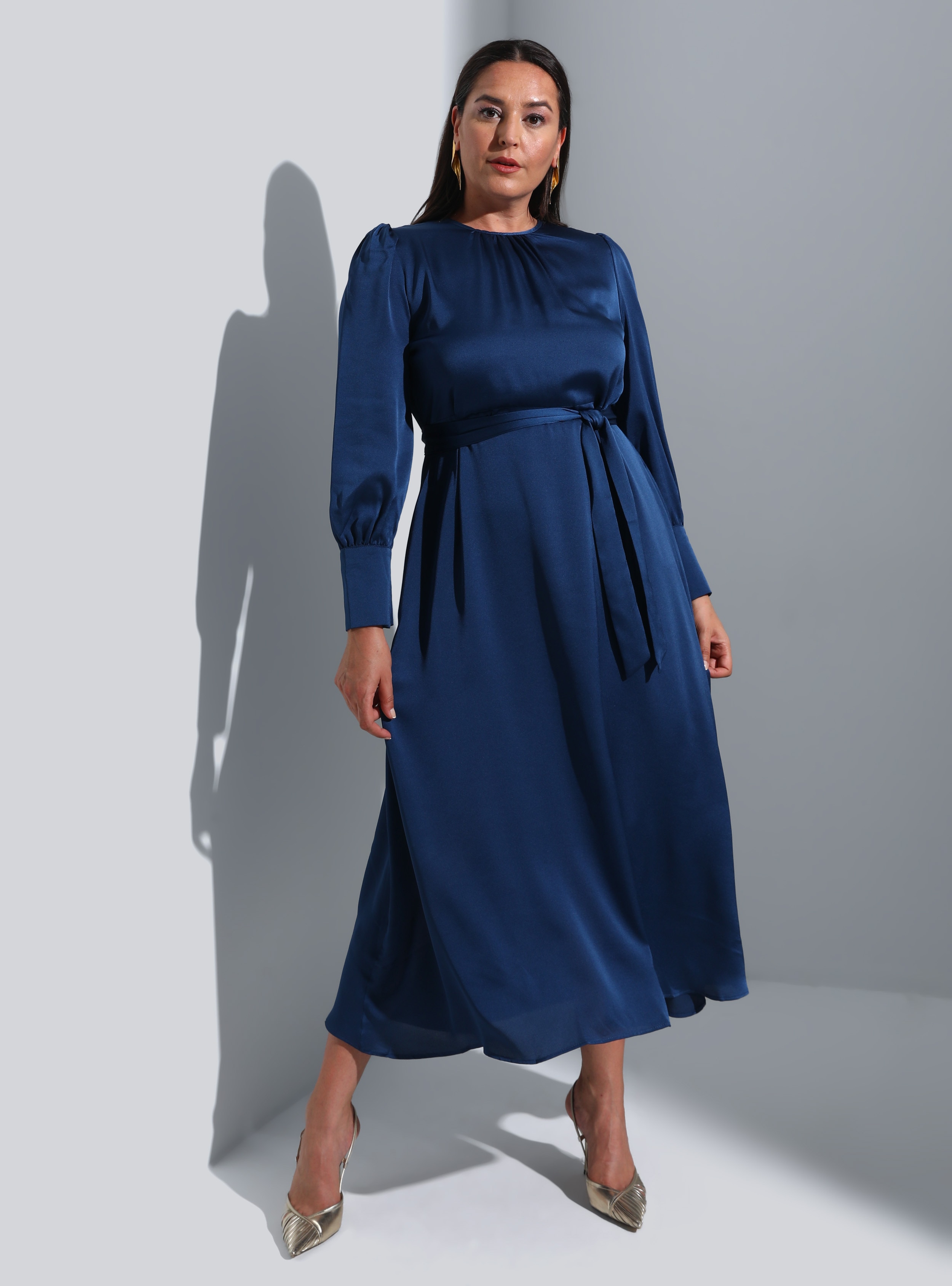 Navy Blue - Plus Size Dress