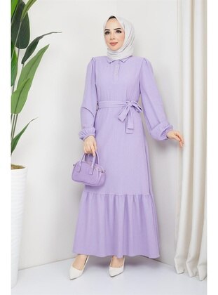Lilac - Modest Dress - Akra Moda