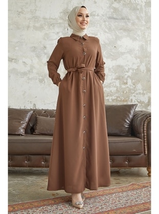 Brown - Evening Abaya - InStyle