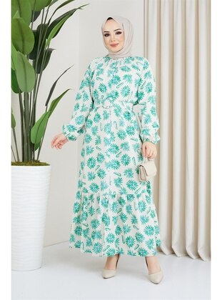 Green - Modest Dress - Akra Moda