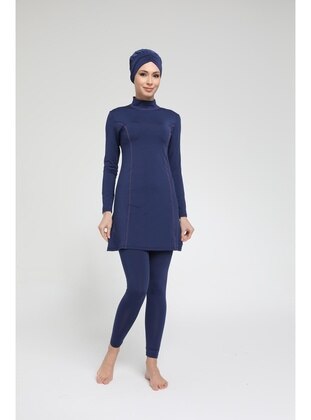Closed Hijab Swimsuit Swimsuit 2220 Navy Blue