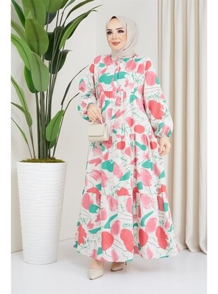Fuchsia - Modest Dress - Akra Moda
