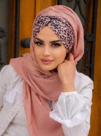 Powder Pink - Printed - Cotton - Instant Scarf