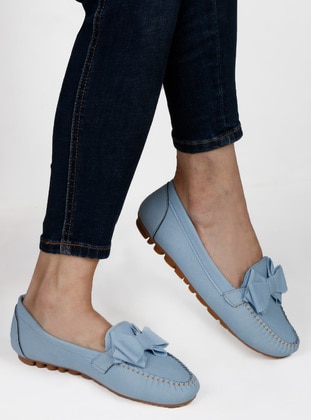 Light Blue - Flat - Casual - Flat Shoes - Renkli Butik