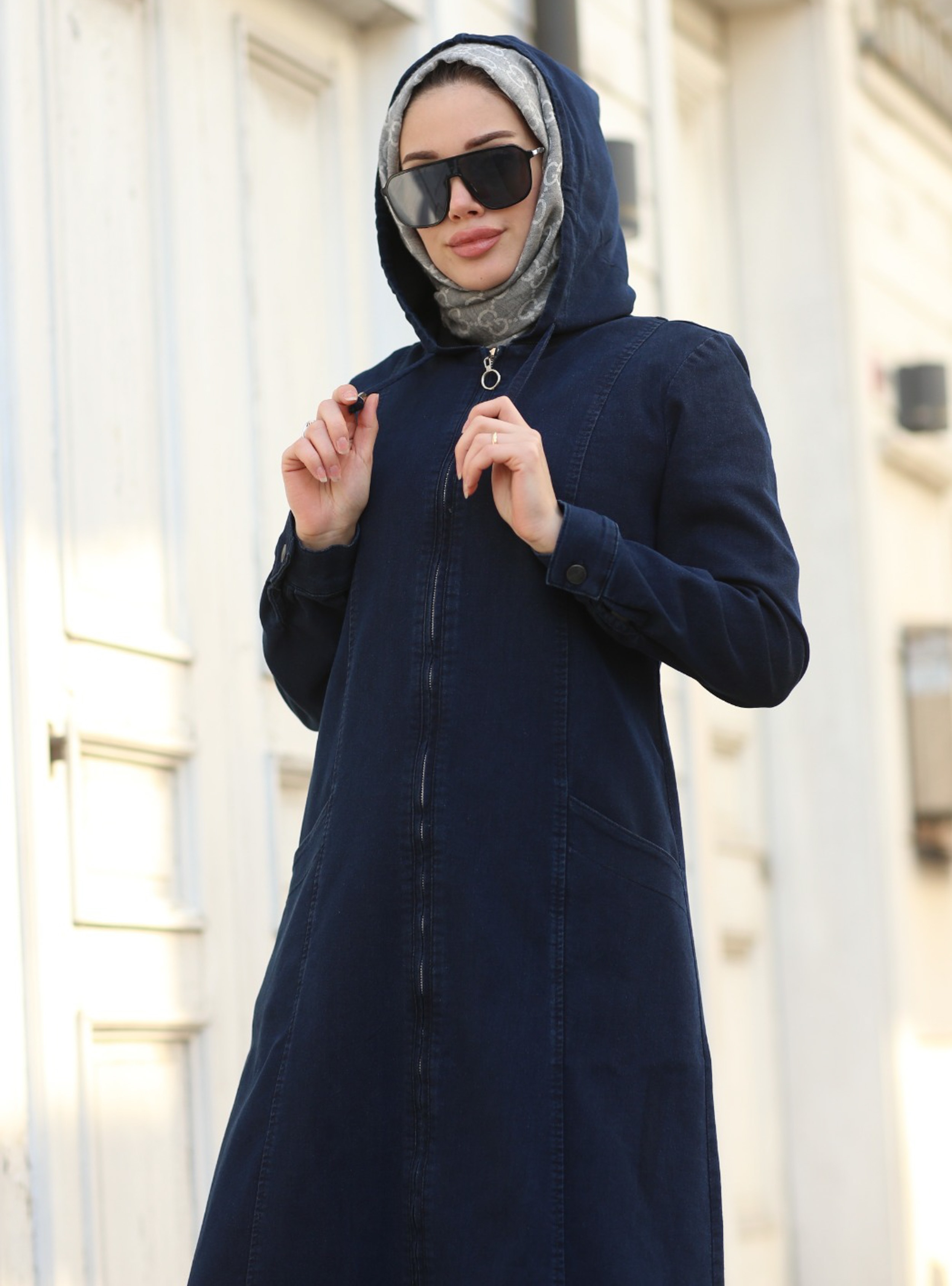 Navy Blue - - Abaya