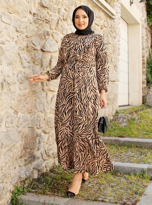 Biscuit - Multi - Modest Dress - Por La Cara