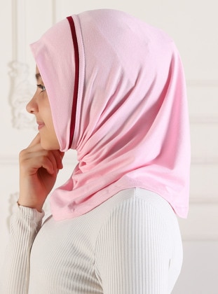 Pink - Plain - Viscose - Instant Scarf - AHUSE