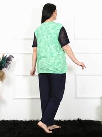 Green - Multi - Plus Size Pyjamas