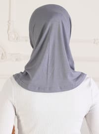 الرمادي الداكن - من لون واحد - فيسكوز - حجابات جاهزة