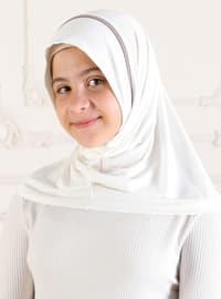 كريمي - من لون واحد - فيسكوز - حجابات جاهزة