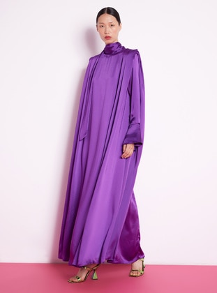 Purple - Unlined - Modest Dress - Nuum Design
