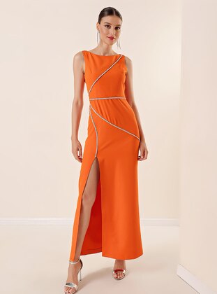 Orange - Evening Dresses - By Saygı