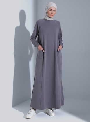 Dark Gray - Modest Dress- Benin