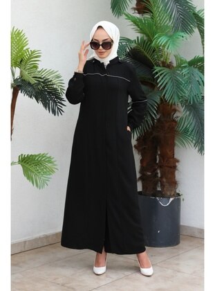 Nira  Hidden Patented Portable Hooded Hijab Abaya338 Black