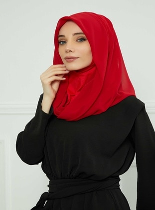 Red - Shawl - Aisha`s Design