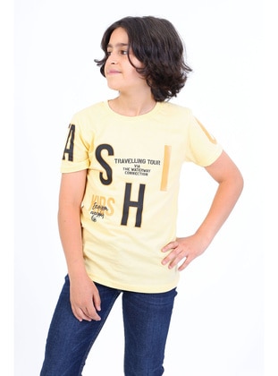 Light Yellow - Boys` T-Shirt - Toontoy