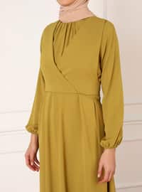 Olive Green - Modest Dress