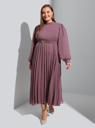 Vintage Purple - Plus Size Evening Dress - Alia