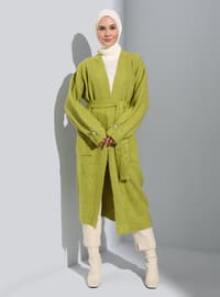 Olive Green - Knit Cardigan