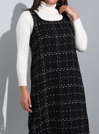 Black - White - Plus Size Dress
