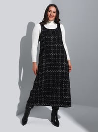 Black - White - Plus Size Dress