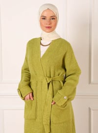 Olive Green - Knit Cardigan