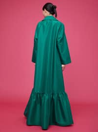Emerald - Unlined - Cuban Collar - Abaya
