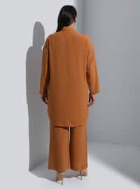 Light Coffe Brown - Plus Size Suit