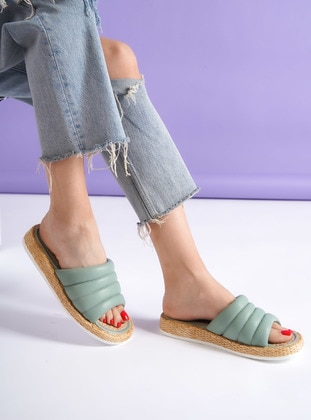 Green - Sandal - Slippers - Shoescloud