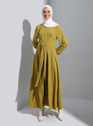Neon Yellow - Modest Dress - Refka