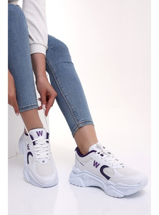 100gr - Purple - Chunky Heels - Casual Shoes - Wordex