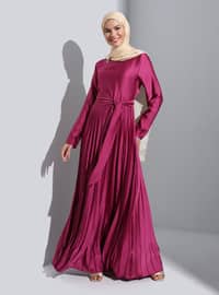Cherry Color - Modest Evening Dress