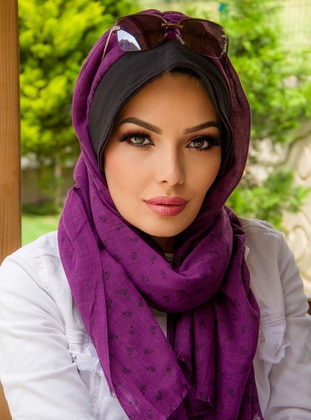 زهري - مزّهر - منمق - 150gr - حجابات جاهزة - AİŞE TESETTÜR