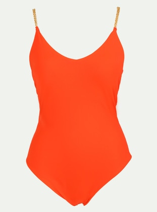 برتقالي - ملابس سباحة - Lapieno