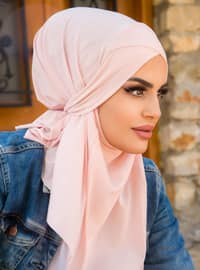 Light Powder Pink - Printed - Cotton - Instant Scarf