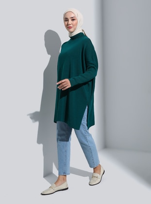 Emerald - Mock-Turtleneck - Unlined - Knit Tunics - Refka