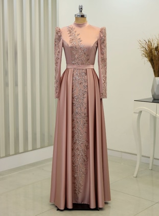 Powder Pink - Modest Evening Dress - Rana Zenn